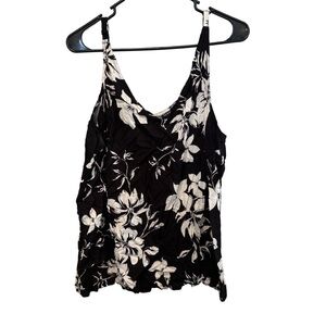 Torrid Black and White Floral Camisole